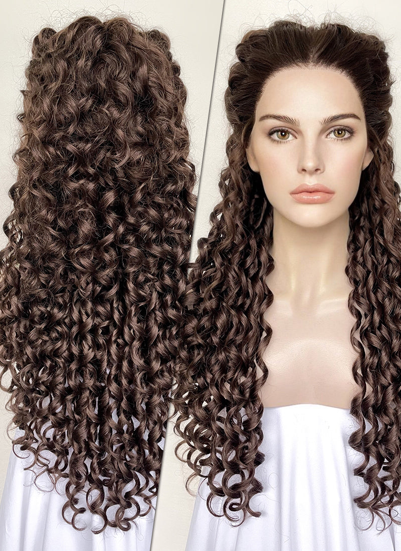 Star Wars Padme Amidala Brunette Braided Lace Front Wig