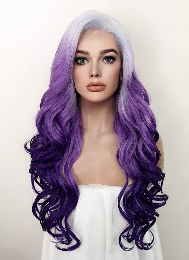 Purple dyed wig hotsell