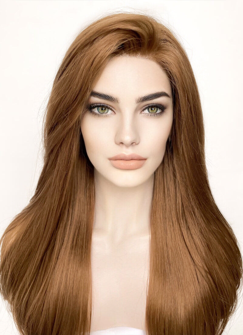 Brown Straight Lace Front Synthetic Wig LF1315