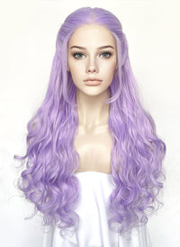 Pastel Purple Braided Lace Front Synthetic Wig LF2161