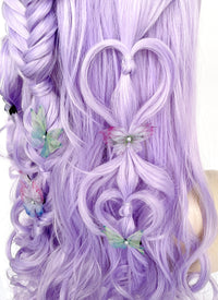 Pastel Purple Braided Lace Front Synthetic Wig LF2161