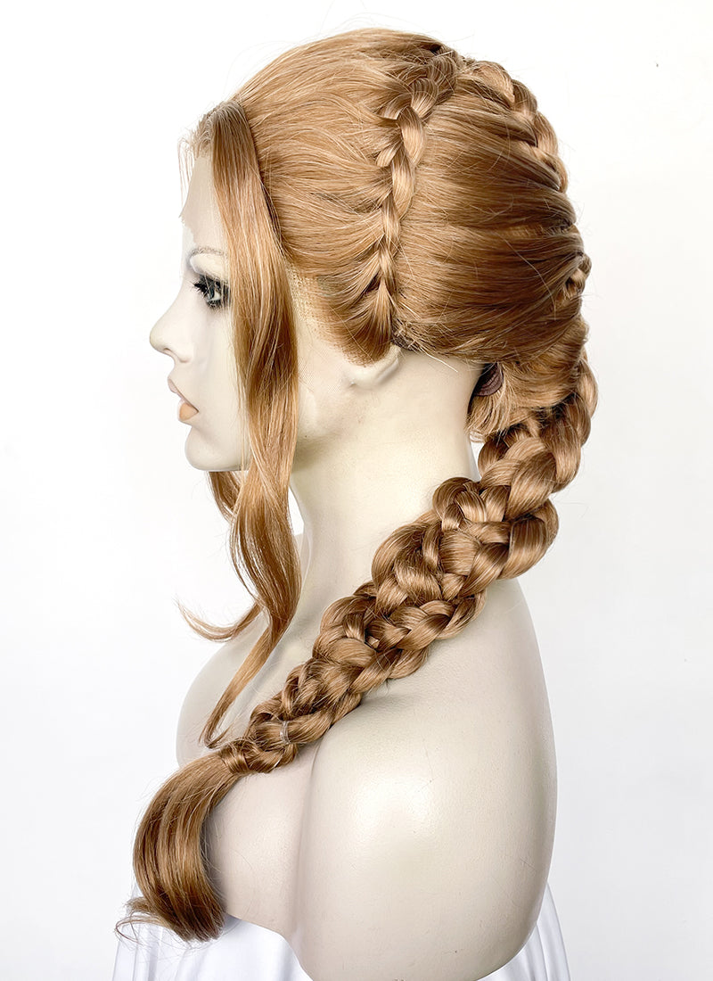 Golden Blonde Braided Lace Front Synthetic Wig LF2507