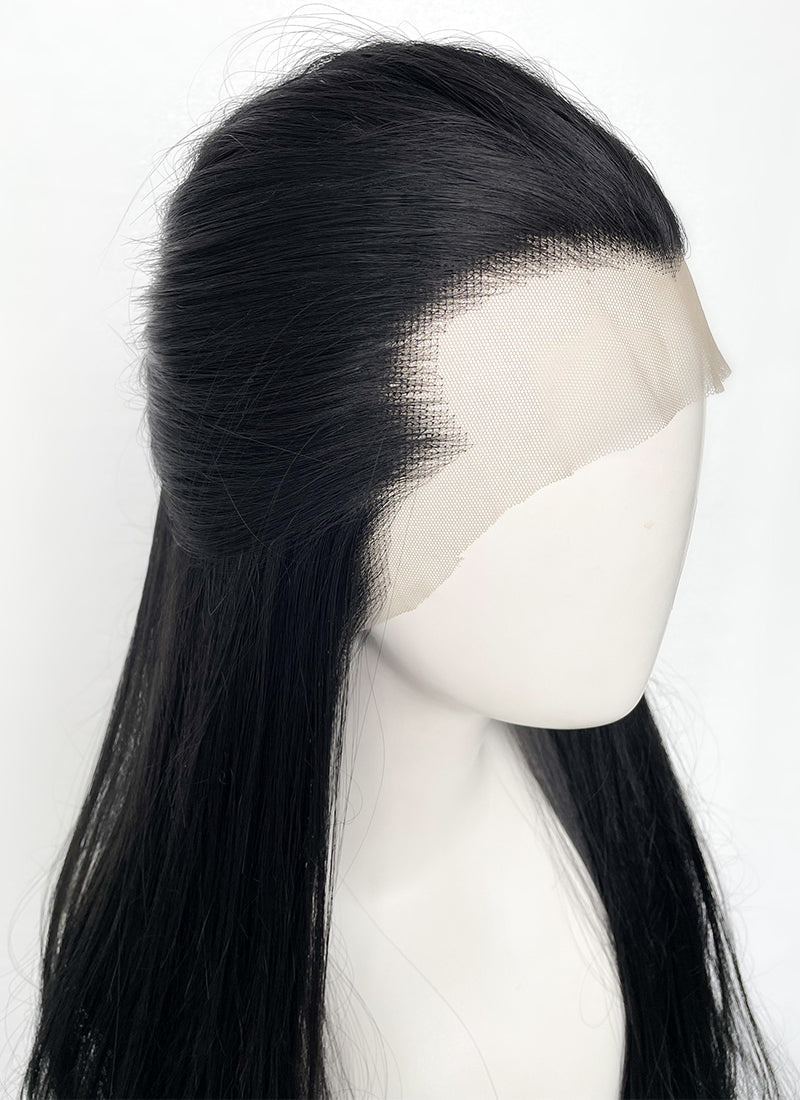 Black Straight Lace Front Synthetic Men's Wig LF3270