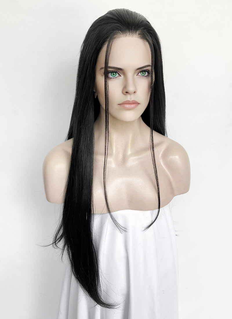 One Piece Nico Robin Jet Black Straight Lace Front Synthetic Wig LF327A