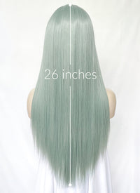 Ash Light Green Straight Lace Front Kanekalon Synthetic Wig LF3327