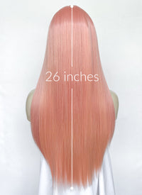 Pink Straight Lace Front Kanekalon Synthetic Hair Wig LF3342