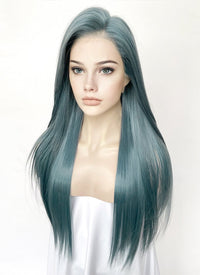 Ash Blue Straight Lace Front Kanekalon Synthetic Hair Wig LF3343