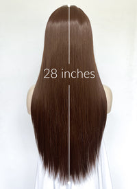 Brunette Straight Lace Front Kanekalon Synthetic Hair Wig LF3345