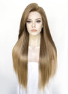 Brown Blonde Ombre Straight Lace Front Synthetic Wig LF3362