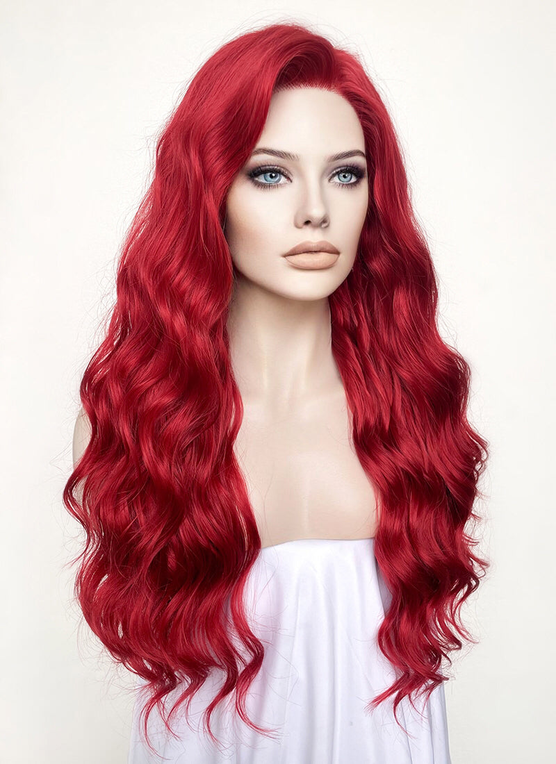 Human hair red wig best sale