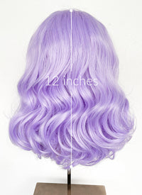 Pastel Purple Wavy Lace Front Synthetic Hair Wig LF6028