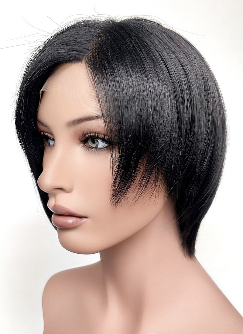 Resident Evil Ada Wong Jet Black Straight Lace Front Synthetic Wig WigIsFashion