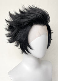 Hazbin Hotel Husk Black Straight Lace Front Synthetic Men's Wig LF6068