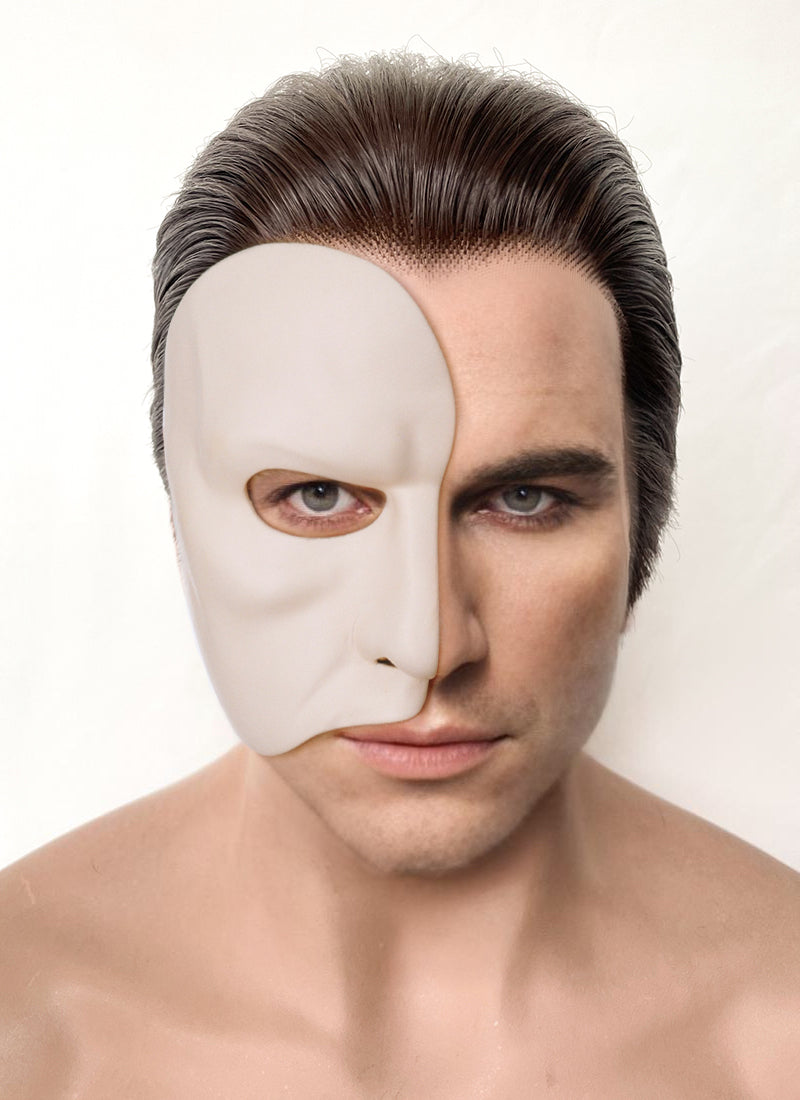 The Phantom Of the Opera Erik Brunette Straight Lace Front Synthetic Men's Wig LF6073