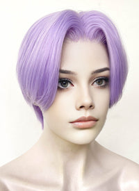 Pastel Purple Straight Lace Front Synthetic Men's Wig LF6099