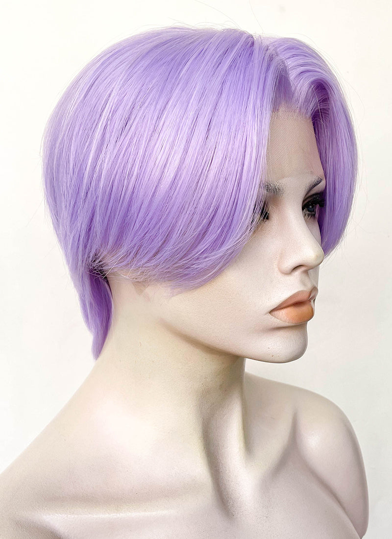 Pastel Purple Straight Lace Front Synthetic Men's Wig LF6099