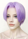 Pastel Purple Straight Lace Front Synthetic Men's Wig LF6099