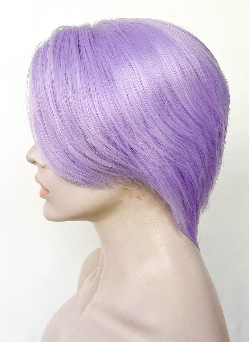 Pastel Purple Straight Lace Front Synthetic Men's Wig LF6099