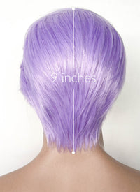 Pastel Purple Straight Lace Front Synthetic Men's Wig LF6100