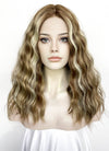 Brown With Blonde Highlights Curly Lace Front Synthetic Wig LF6102