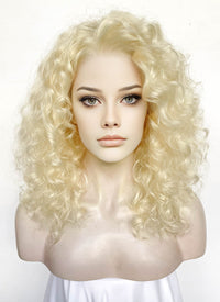 Blonde Curly Lace Front Synthetic Hair Wig LF8020