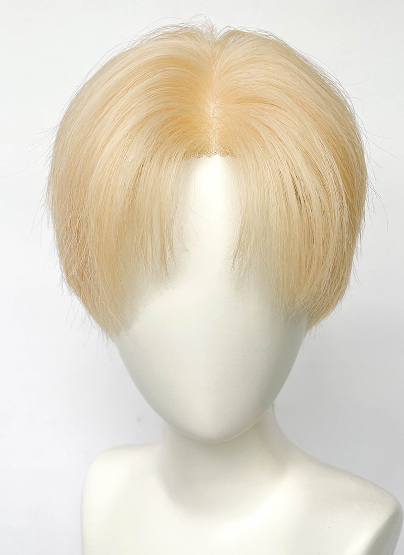 Blonde Straight Lace Front Synthetic Hair Men's Wig LF8026