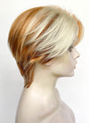 Brown Mixed Blonde Copper Straight Lace Front Synthetic Men's Wig LF8027