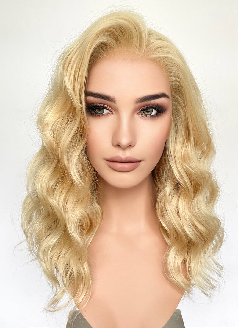 Blonde Wavy Lace Front Synthetic Wig LFK5559