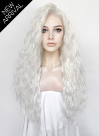 White Wavy Lace Front Synthetic Hair Wig LFK5564