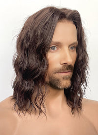 The Lord of the Rings Aragorn Brown Wavy Lace Front Synthetic Men's Wig LFK5569