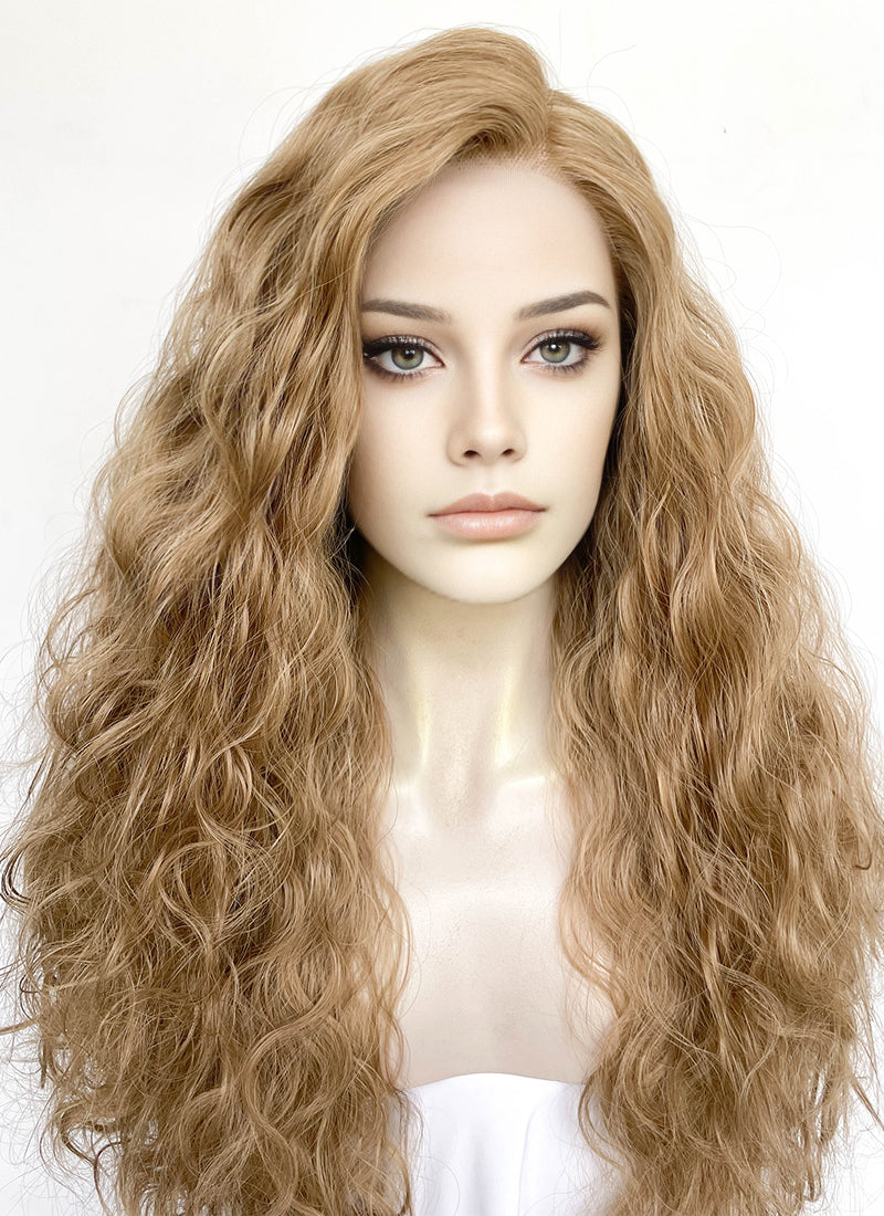 Blonde Curly Lace Front Synthetic Wig LFK5572