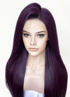 Dark Purple Straight 13" x 6" Lace Top Kanekalon Synthetic Wig LFS026