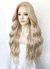 Ash Blonde Wavy 13" x 6" Lace Top Kanekalon Synthetic Hair Wig LFS042