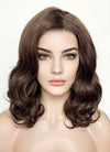 Brunette Wavy Lace Front Synthetic Wig LF256