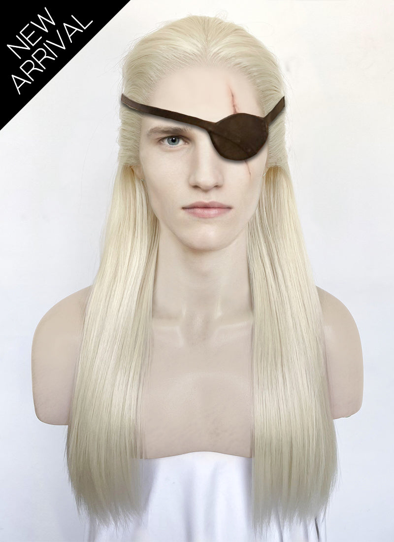 House of the Dragon Aemond Targaryen Platinum Blonde Straight Lace Front Synthetic Men's Wig LW4042