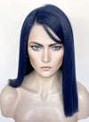 League of Legends LOL Arcane Caitlyn Kiramman Dark Blue Straight Lace Front Synthetic Wig LW4046