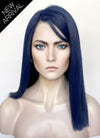 League of Legends LOL Arcane Caitlyn Kiramman Dark Blue Straight Lace Front Synthetic Wig LW4046