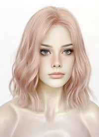 Pale Pink Wavy Synthetic Hair Wig NL1000