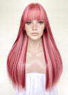 Red With Pink Highlights Straight Synthetic Hair Wig NS507