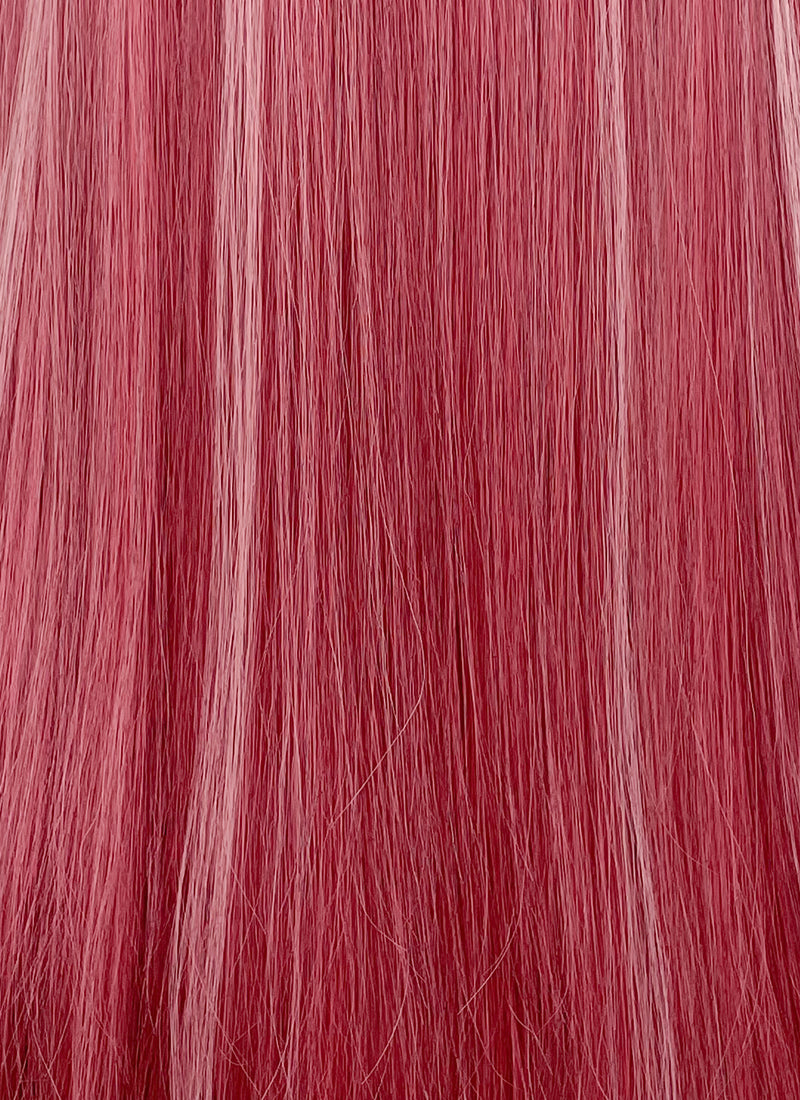 Red With Pink Highlights Straight Synthetic Hair Wig NS507