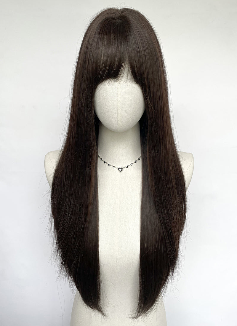 Brunette Straight Synthetic Hair Wig NS540