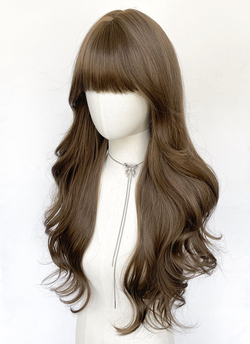 Brunette Wavy Synthetic Hair Wig NS542