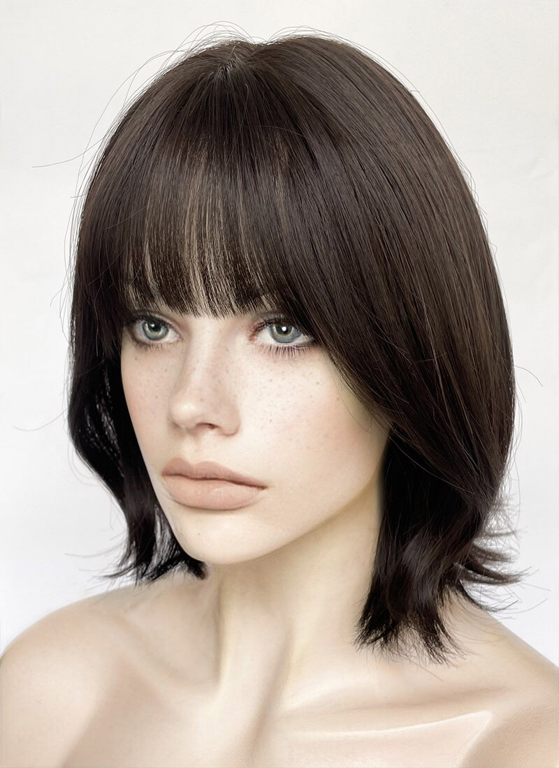 Brunette Straight Flip Synthetic Hair Wig NS544