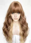 Brown Mixed Blonde Wavy Synthetic Hair Wig NS554