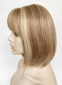 Blonde Mixed Brown Straight Bob Synthetic Hair Wig NS556