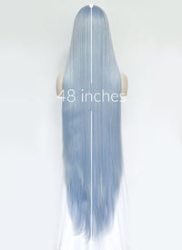 Pastel Blue Straight Synthetic Hair Wig NS558