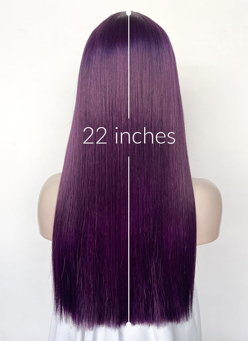 Dark Purple Straight Synthetic Hair Wig NS580