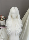 White Wavy Synthetic Hair Wig NS566