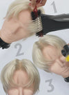 Light Ash Blonde Straight Lace Front Synthetic Men's Wig LF6020