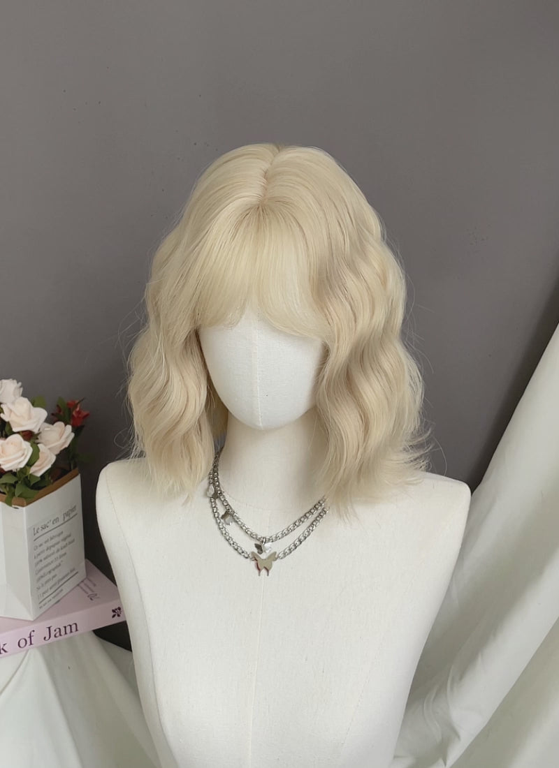 Blonde Wavy Bob Synthetic Hair Wig NS552